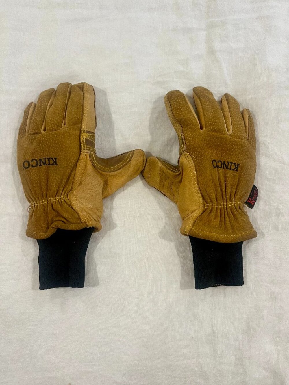 KINCO 901T-M Men's Pigskin Skin Gloves, Mittens, Medium, Golden Brown